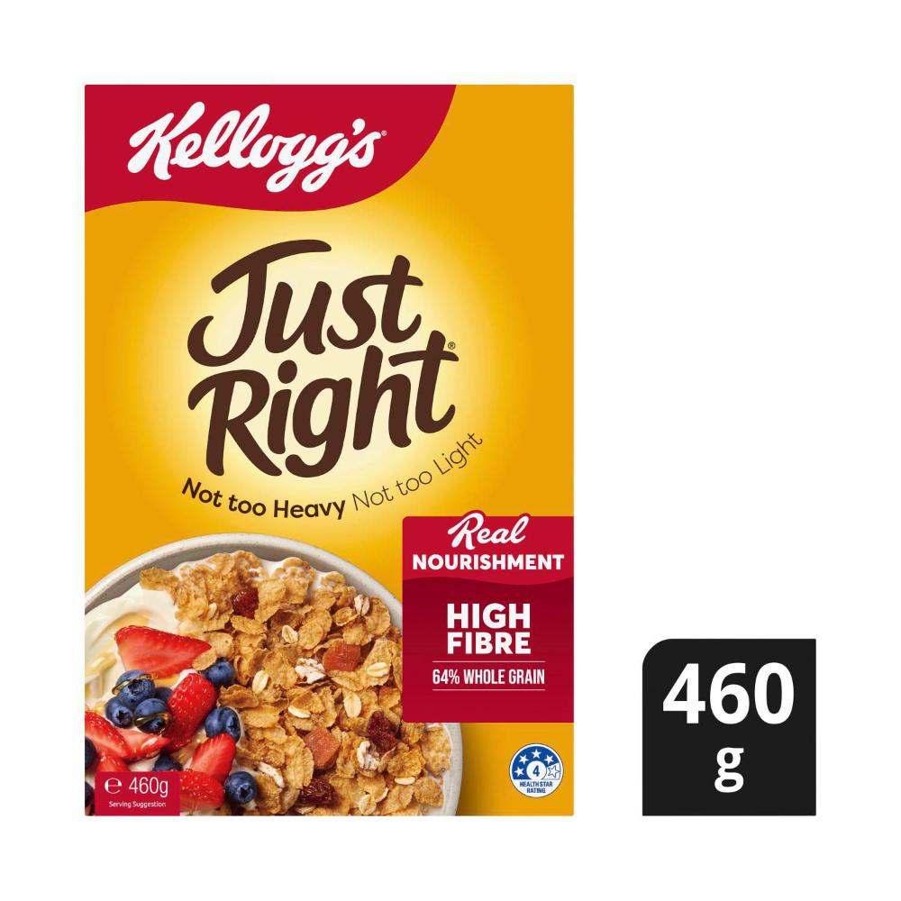 Kellogg's Just Right Breakfast Cereal With Whole Grains Apricot Pieces And Sultanas 460g-image