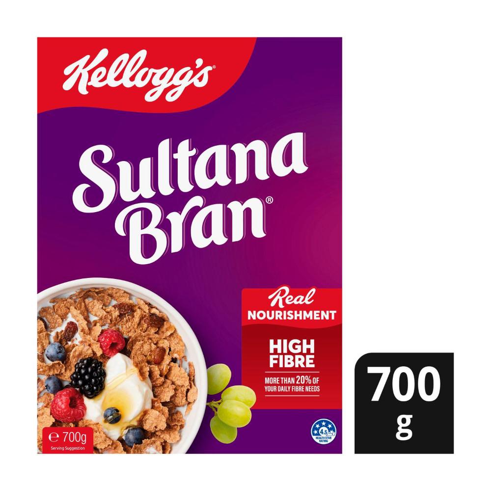 Kellogg's Sultana Bran High Fibre Breakfast Cereal 700g-image