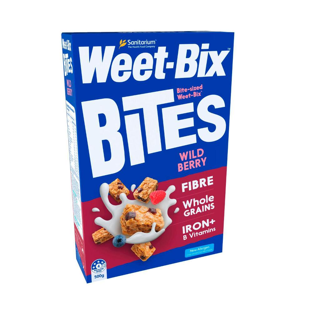 Sanitarium Weet-bix Bites Wild Berry Breakfast Cereal 500g-image