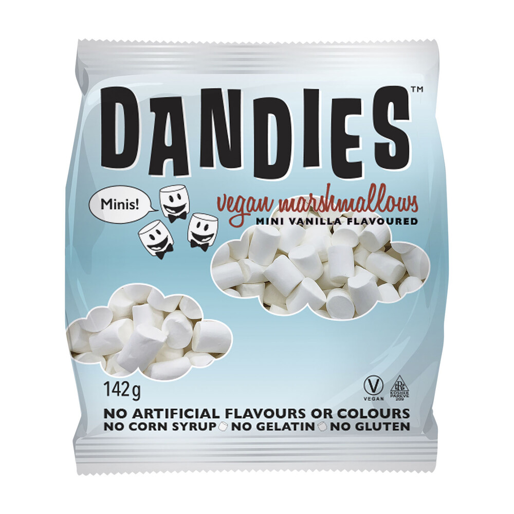 Dandies Vegan Vanilla Marshmallows Mini Size 142g-image
