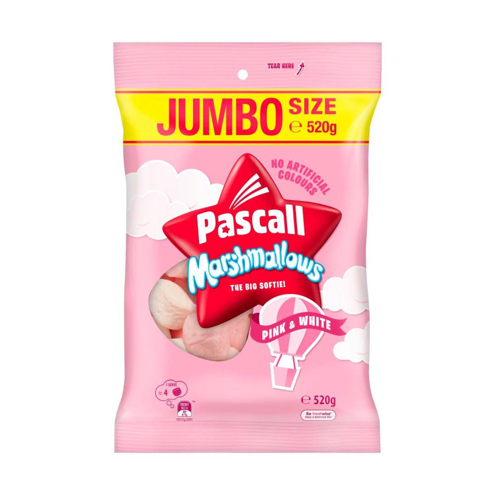 Pascall Pink And White Marshmallows Jumbo Pack 520g-image